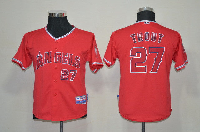 Trout Los Angeles Angels red jersey