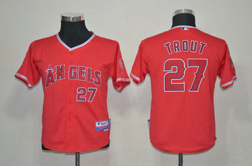 Trout Los Angeles Angels red jersey