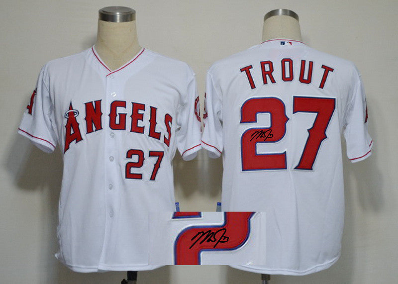 Trout Los Angeles Angels white jersey