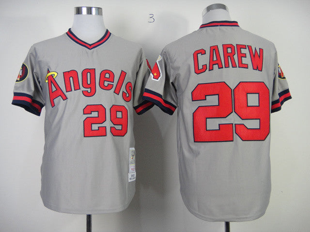 Carew Los Angeles Angels grey Throwback jersey