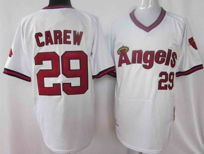 Rod Carew Los Angeles Angels white jersey