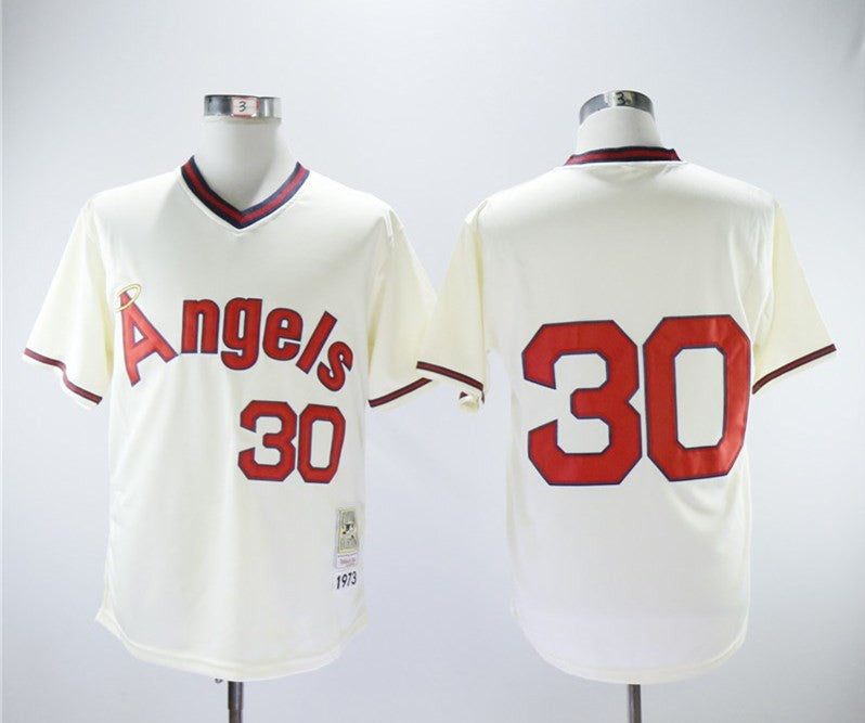 Nolan Ryan Los Angeles Angels cream Throwback jersey