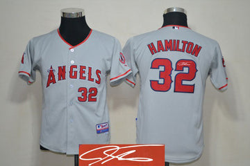 Hamilton Los Angeles Angels grey jersey