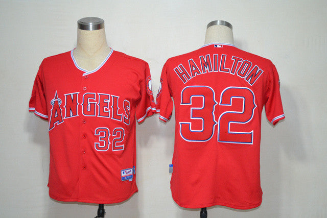 Hamilton Los Angeles Angels red jersey