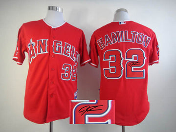 Hamilton Los Angeles Angels red jersey
