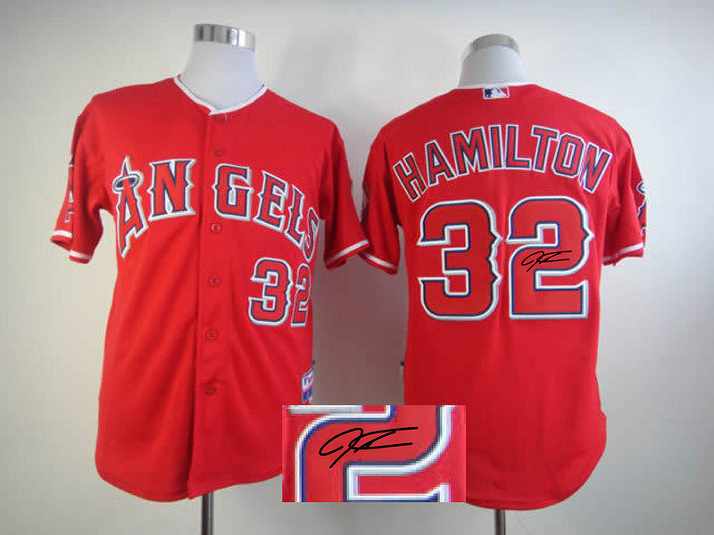 Hamilton Los Angeles Angels red jersey