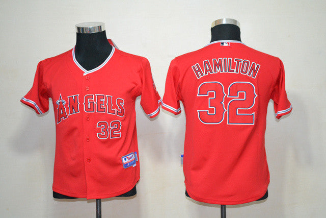 Hamilton Los Angeles Angels red jersey