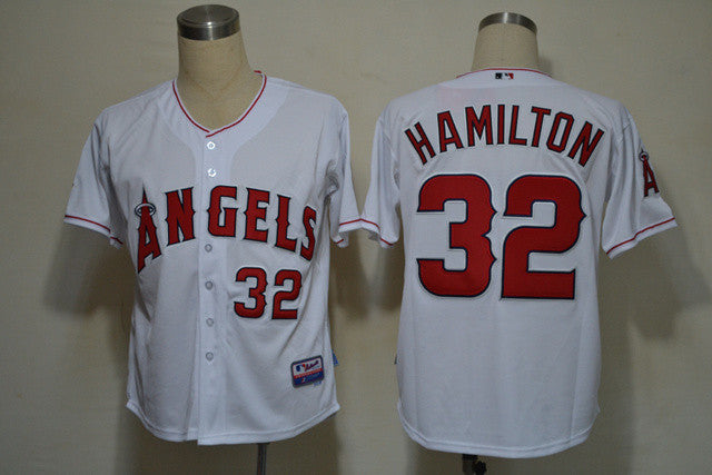 Hamilton Los Angeles Angels white jersey