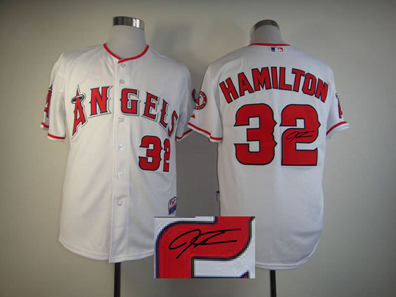 Hamilton Los Angeles Angels white jersey