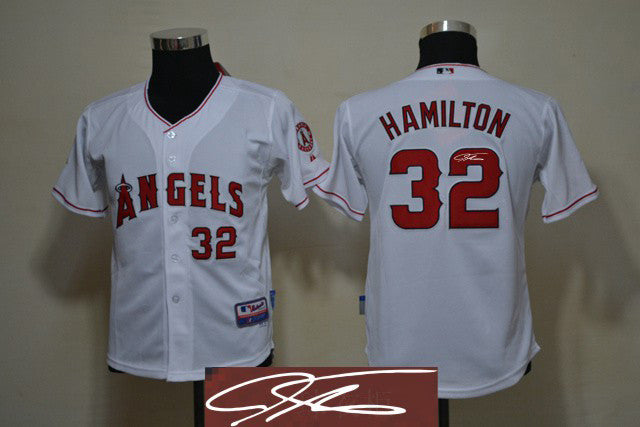 Hamilton Los Angeles Angels white jersey