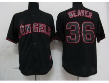 Weaver Los Angeles Angels black Fashion jersey