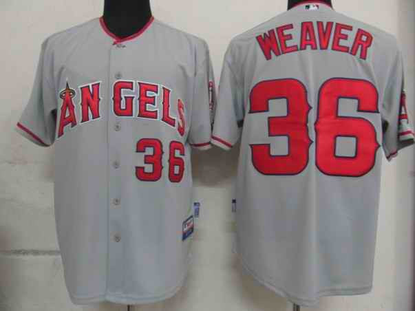 Weaver Los Angeles Angels grey jersey