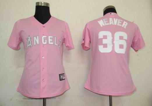 Weaver Los Angeles Angels pink jersey
