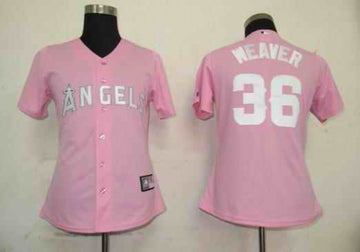 Weaver Los Angeles Angels pink jersey