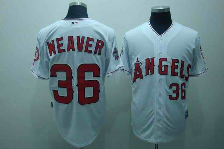 Weaver Los Angeles Angels white jersey