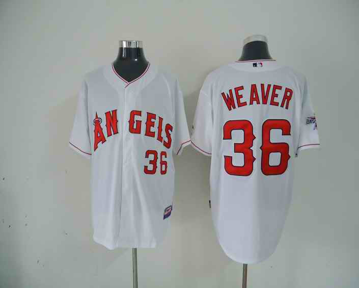 Weaver Los Angeles Angels white jersey