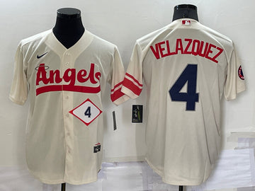 Andrew Velazquez Los Angeles Angels cream City Connect jersey