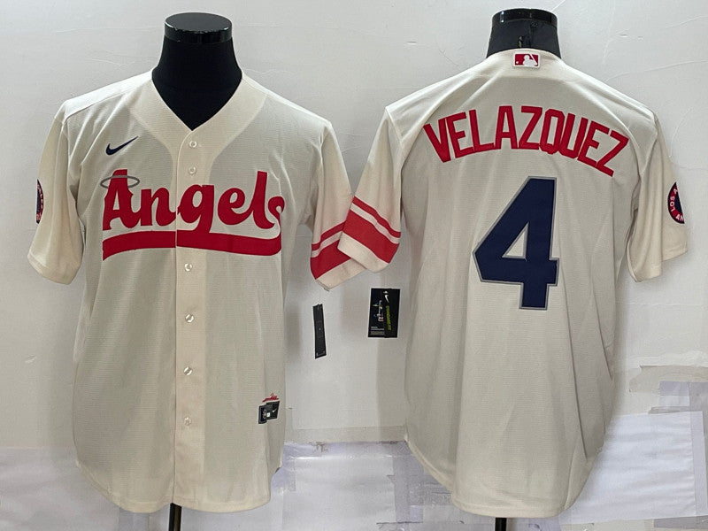 Andrew Velazquez Los Angeles Angels cream City Connect jersey