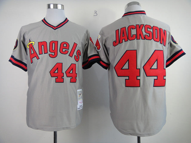 Jackson Los Angeles Angels grey Throwback jersey
