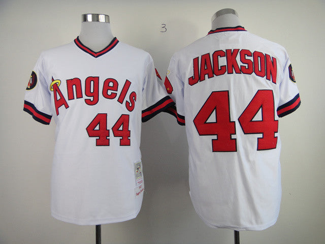 Jackson Los Angeles Angels white Throwback jersey