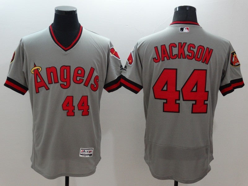 Reggie Jackson Los Angeles Angels grey jersey