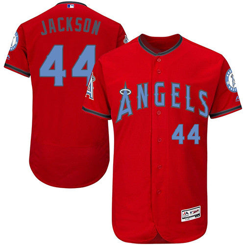 Reggie Jackson Los Angeles Angels red jersey