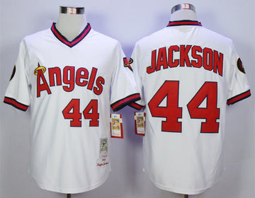 Reggie Jackson Los Angeles Angels white Throwback jersey