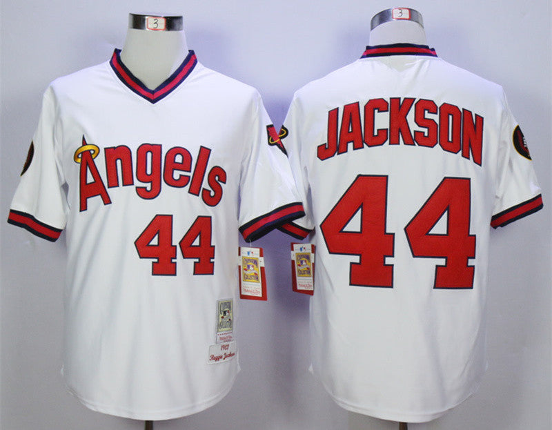 Reggie Jackson Los Angeles Angels white Throwback jersey