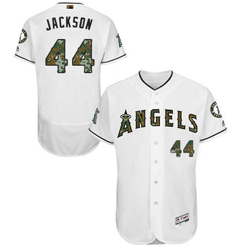 Reggie Jackson Los Angeles Angels white jersey