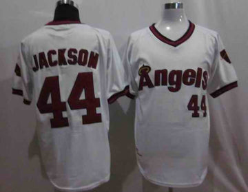 Reggie Jackson Los Angeles Angels white jersey
