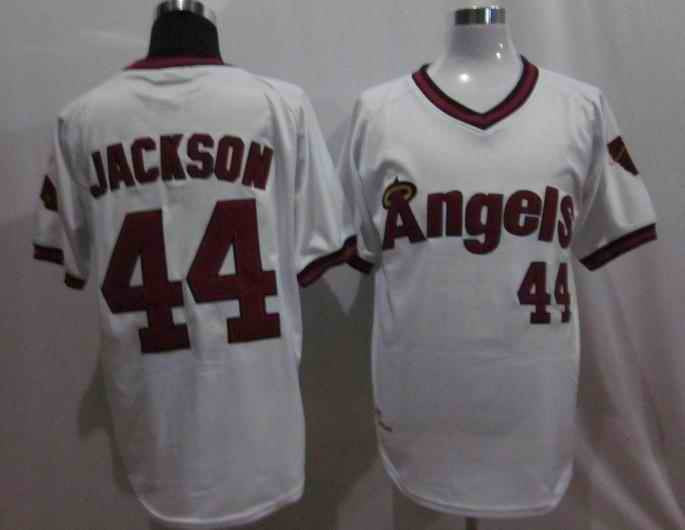 Reggie Jackson Los Angeles Angels white jersey