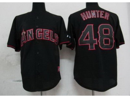 Hunter Los Angeles Angels black Fashion jersey