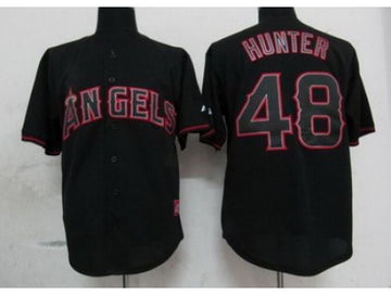 Hunter Los Angeles Angels black Fashion jersey