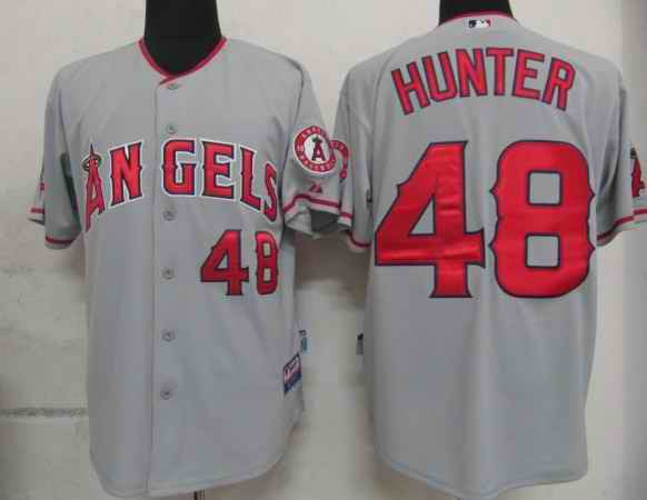 Hunter Los Angeles Angels grey jersey