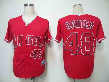 Hunter Los Angeles Angels red jersey