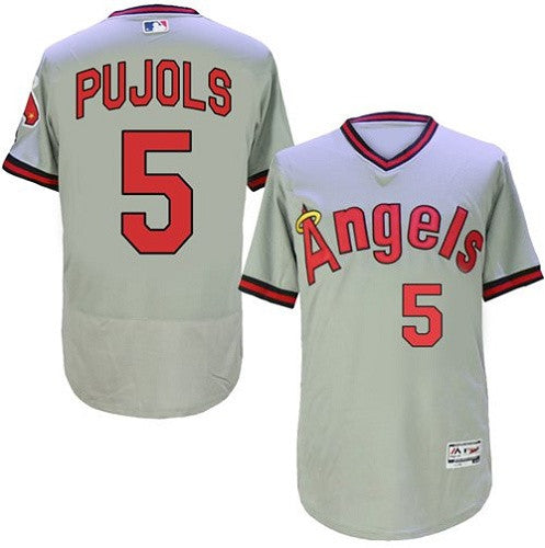 Albert Pujols Los Angeles Angels gray Throwback jersey