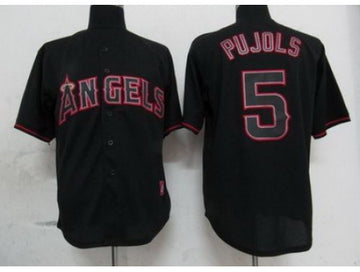 Pujols Los Angeles Angels black Fashion jersey