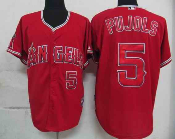 Pujols Los Angeles Angels red jersey