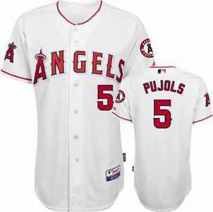 Pujols Los Angeles Angels white jersey