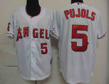 Pujols Los Angeles Angels white jersey