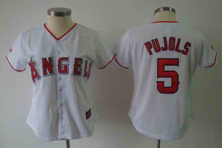 Pujols Los Angeles Angels white jersey