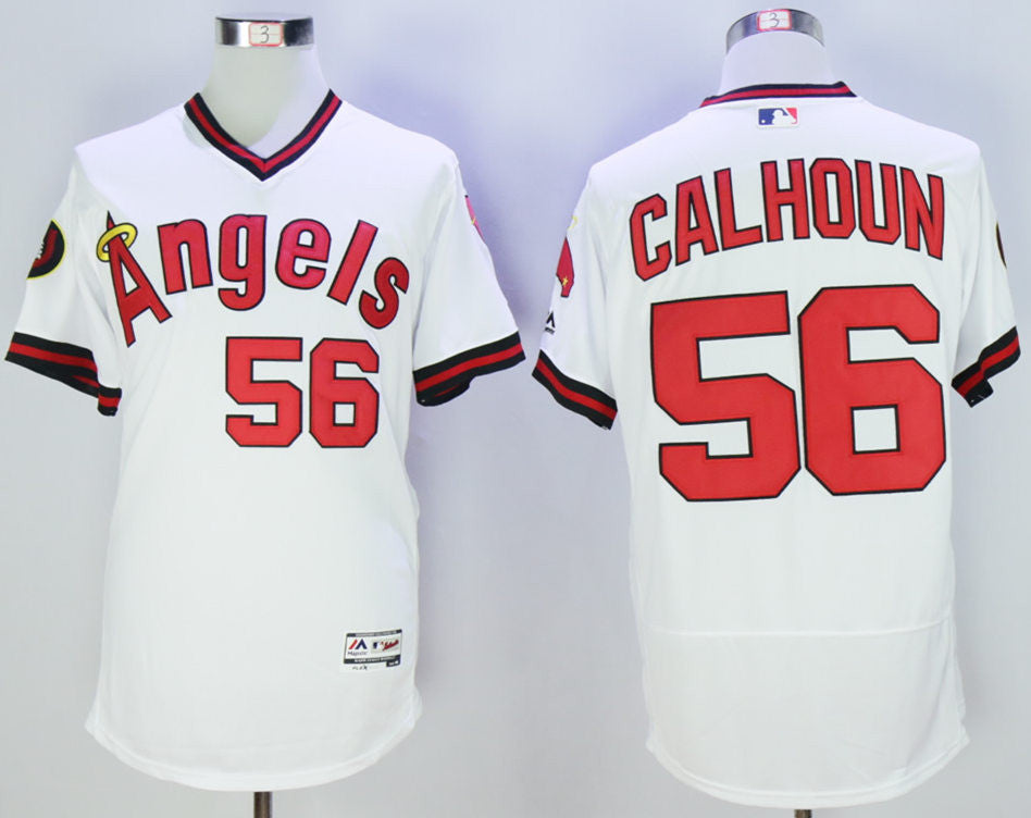 Kole Calhoun Los Angeles Angels white Throwback jersey
