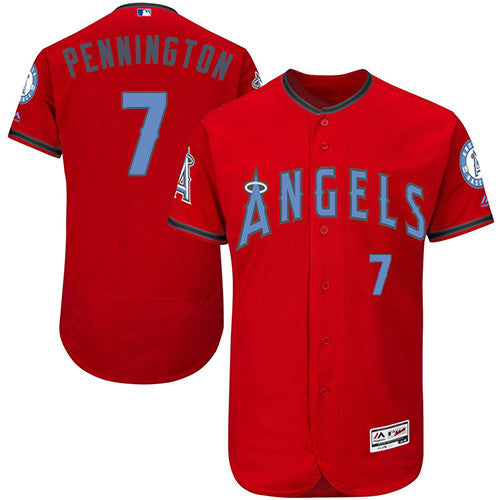 Cliff Pennington Los Angeles Angels red jersey
