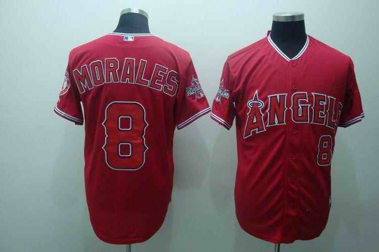 Morales Los Angeles Angels red jersey