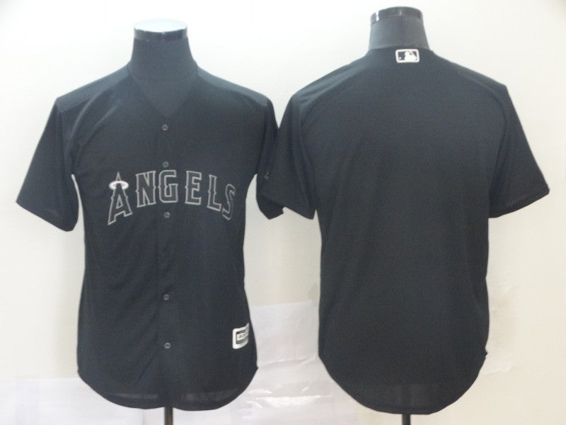 Custom Los Angeles Angels black Authentic jersey