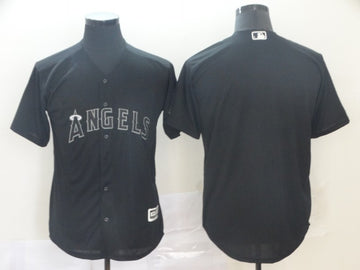 Custom Los Angeles Angels black Authentic jersey