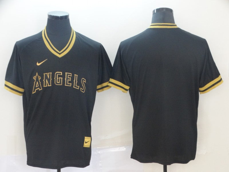 Blank Black Los Angeles Angels gold Legend jersey