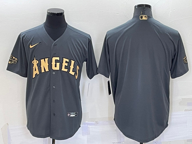 Custom Los Angeles Angels charcoal All-Star jersey