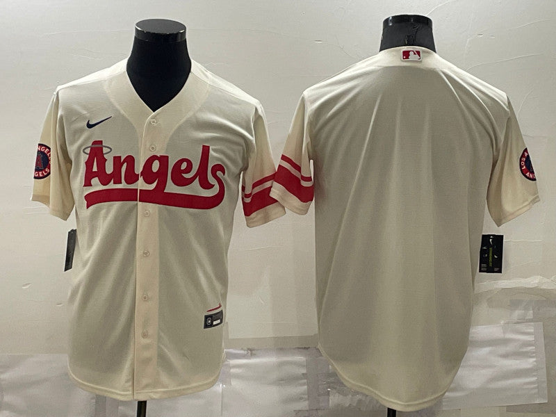 Custom Los Angeles Angels cream City Connect jersey