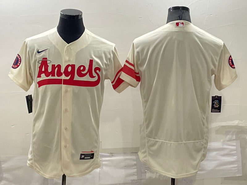 Custom Los Angeles Angels cream City Connect jersey